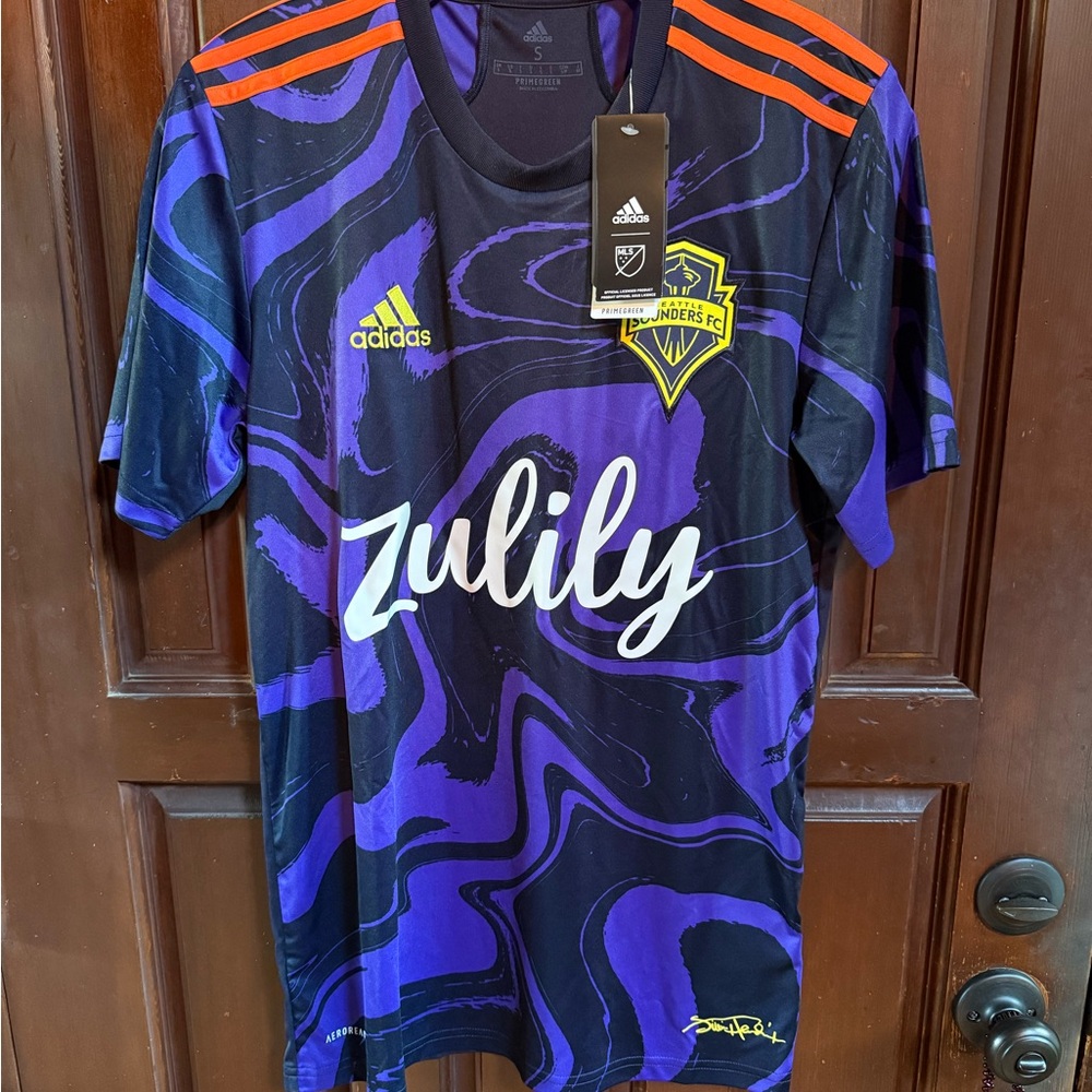 Adidas Men's Purple and Black Seattle Sounders FC Jersey